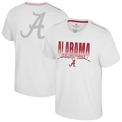 Men's Colosseum White Alabama Crimson Tide Dual Logo T-Shirt