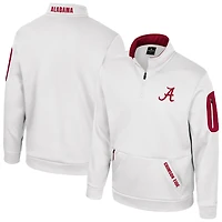 Veste polaire à fermeture éclair quart de tour Alabama Crimson Tide Mainframe pour homme Colosseum White