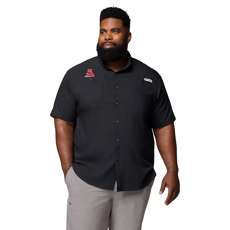 Chemise boutonnée Columbia Black Alabama Crimson Tide pour homme, grande taille, Tamiami Omni-Shade