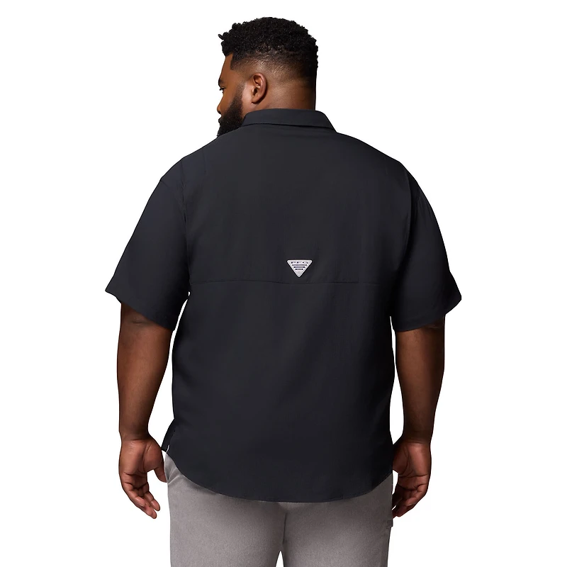 Men's Columbia  Black Alabama Crimson Tide Big & Tall Tamiami Omni-Shade Button-Down Shirt