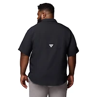 Men's Columbia  Black Alabama Crimson Tide Big & Tall Tamiami Omni-Shade Button-Down Shirt