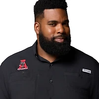 Men's Columbia  Black Alabama Crimson Tide Big & Tall Tamiami Omni-Shade Button-Down Shirt