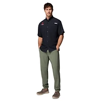 Men's Columbia Black Alabama Crimson Tide Tamiami Omni-Shade Button-Down Shirt