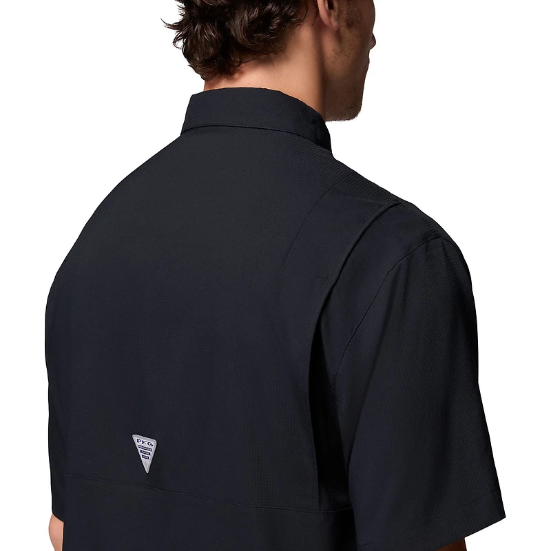 Men's Columbia Black Alabama Crimson Tide Tamiami Omni-Shade Button-Down Shirt