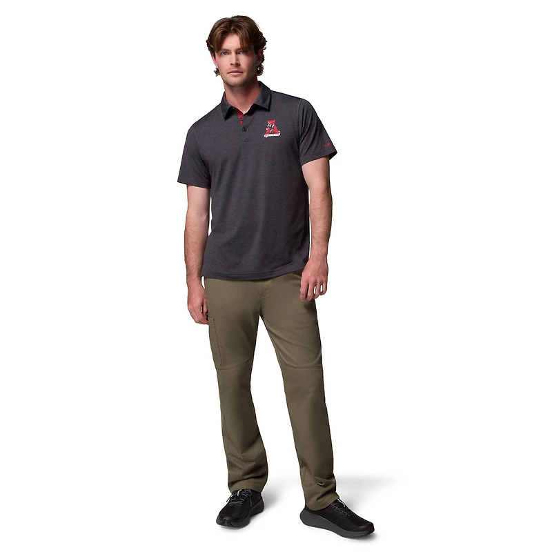 Polo Columbia Alabama Crimson Tide Tech Trail pour homme, noir