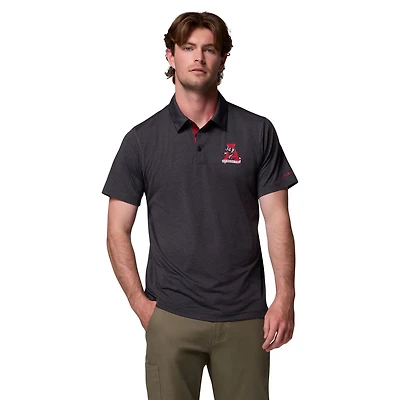 Men's Columbia Black Alabama Crimson Tide Tech Trail Polo