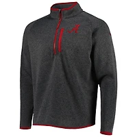 Haut à demi-glissière raglan Columbia Charcoal Alabama Crimson Tide Canyon Point Omni-Shield pour homme