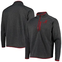 Haut à demi-glissière raglan Columbia Charcoal Alabama Crimson Tide Canyon Point Omni-Shield pour homme