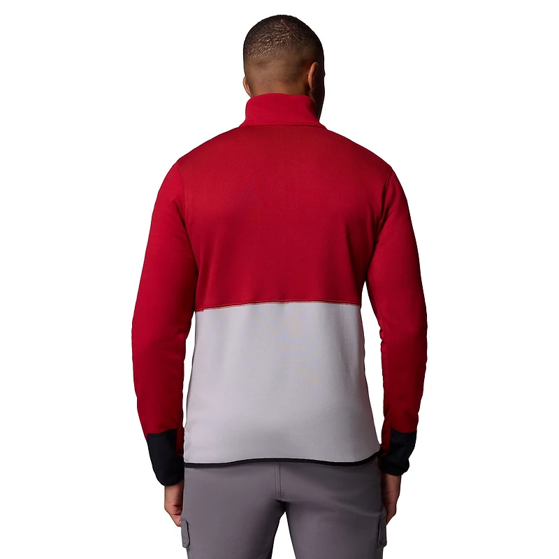 Men's Columbia Crimson/Gray Alabama Crimson Tide Hike Omni-Wick Half-Zip Pullover