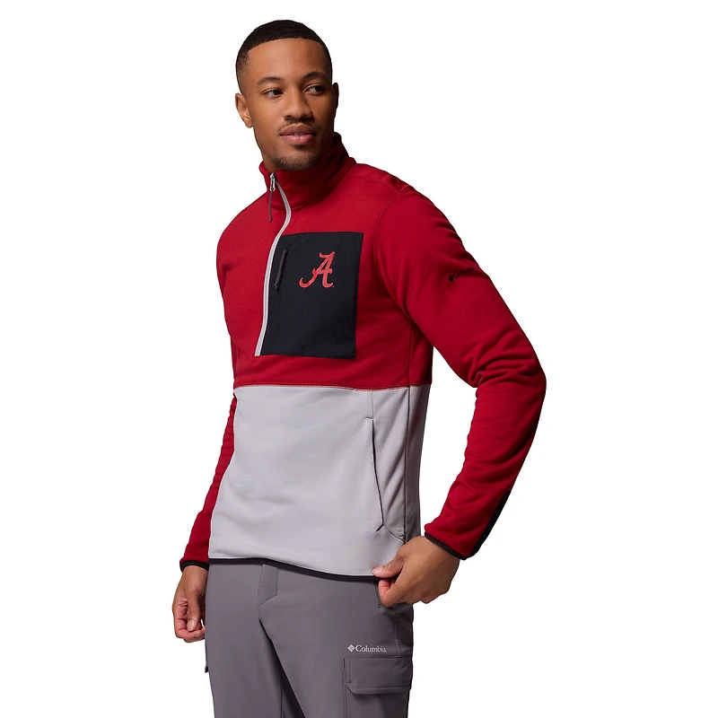 Pull-over demi-zippé Omni-Wick Alabama Crimson Tide Hike pour homme, couleur cramoisie/gris