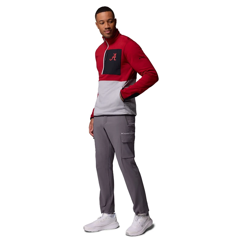 Men's Columbia Crimson/Gray Alabama Crimson Tide Hike Omni-Wick Half-Zip Pullover