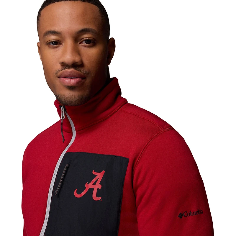 Men's Columbia Crimson/Gray Alabama Crimson Tide Hike Omni-Wick Half-Zip Pullover