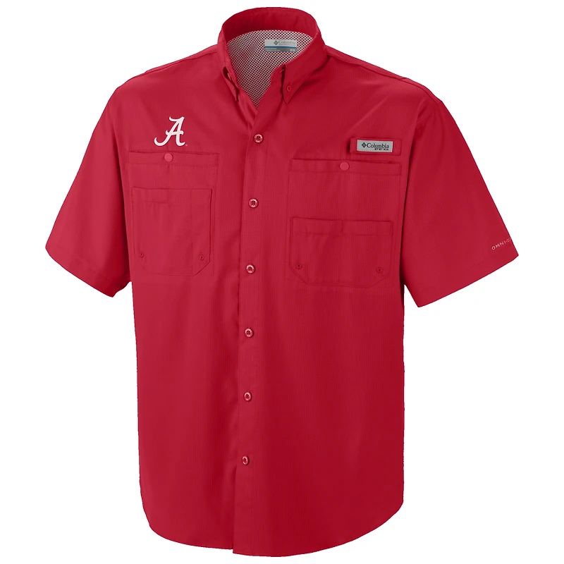 Men's Columbia Crimson Alabama Tide Big & Tall Collegiate Tamiami Button-Down Shirt