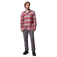 Chemise boutonnée à manches longues en flanelle Omni-Wick pour homme Columbia Crimson Alabama Tide Flare Gun