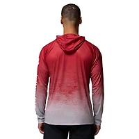 Men's Columbia  Crimson Alabama Tide PFG Gradient Water Super Terminal Tackle Hoodie Omni-Wick T-Shirt