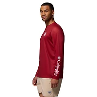 T-shirt à manches longues Columbia Crimson Alabama Tide PHG Terminal Shot 3-Hit pour homme