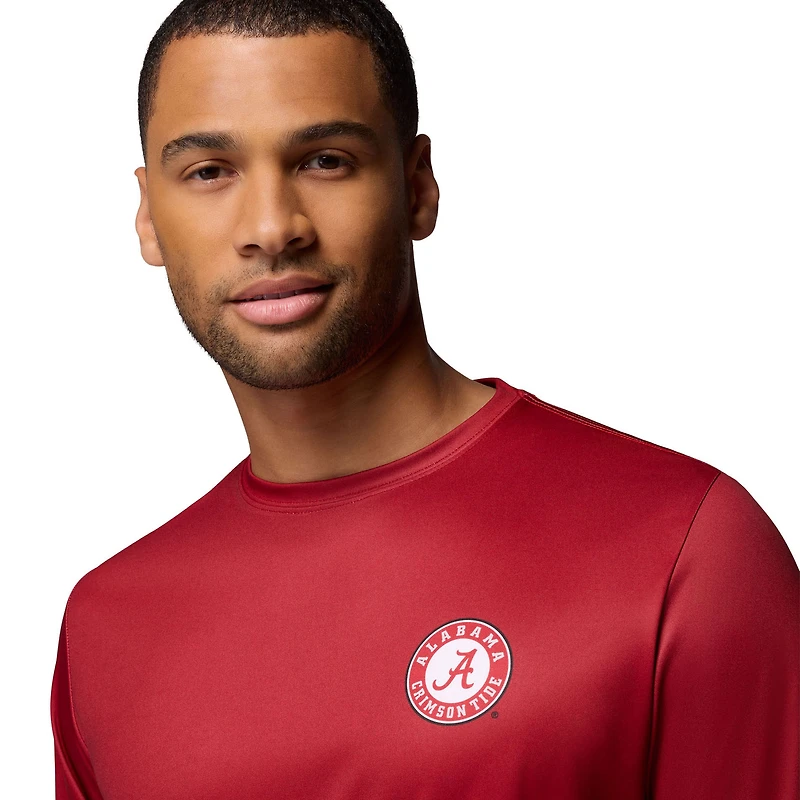 T-shirt à manches longues Columbia Crimson Alabama Tide PHG Terminal Shot 3-Hit pour homme