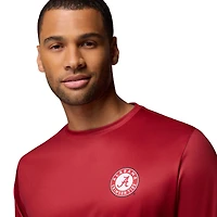 T-shirt à manches longues Columbia Crimson Alabama Tide PHG Terminal Shot 3-Hit pour homme