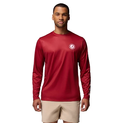 T-shirt à manches longues Columbia Crimson Alabama Tide PHG Terminal Shot 3-Hit pour homme