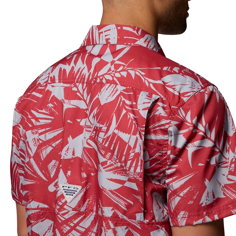 Men's Columbia Crimson Alabama Tide Super Slack Omni-Wick Button-Up Shirt