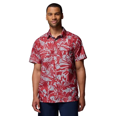 Men's Columbia Crimson Alabama Tide Super Slack Omni-Wick Button-Up Shirt