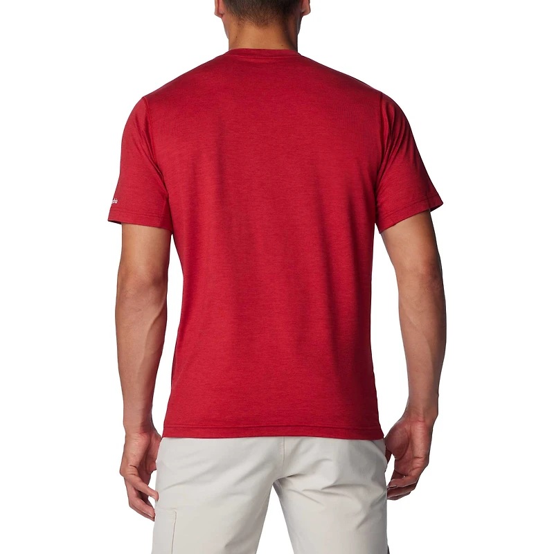 T-shirt Omni-Wick Columbia Crimson Alabama Tide Tech Trail pour hommes