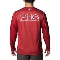 Men's Columbia Crimson Alabama Tide Terminal Shot Omni-Shade Long Sleeve T-Shirt