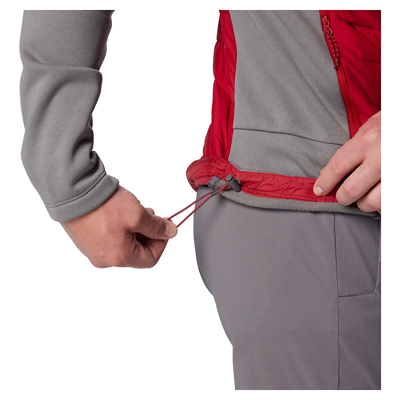 Men's Columbia Gray/Crimson Alabama Crimson Tide Out-Shield Hybrid Full-Zip Hoodie Jacket