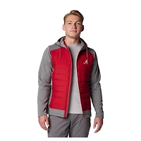 Veste à capuche hybride entièrement zippée Columbia Alabama Crimson Tide Out-Shield pour homme, gris/cramoisi