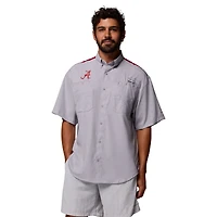 Chemise boutonnée Columbia grise Alabama Crimson Tide Tamiami Colorblock Omni-Shade pour homme