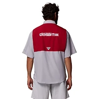 Chemise boutonnée Columbia grise Alabama Crimson Tide Tamiami Colorblock Omni-Shade pour homme