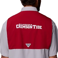 Men's Columbia Gray Alabama Crimson Tide Tamiami Colorblock Omni-Shade Button-Down Shirt