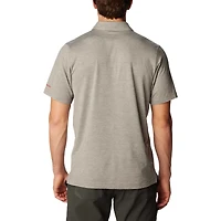 Men's Columbia Gray Alabama Crimson Tide Tech Trail Omni-Shade Polo
