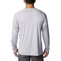 T-shirt à manches longues Columbia Grey Alabama Crimson Tide Terminal Tackle Omni-Shade Raglan pour homme