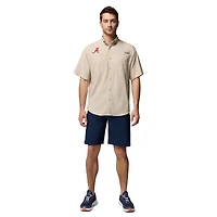 Men's Columbia Tan Alabama Crimson Tide Tamiami Omni-Shade Button-Down Shirt