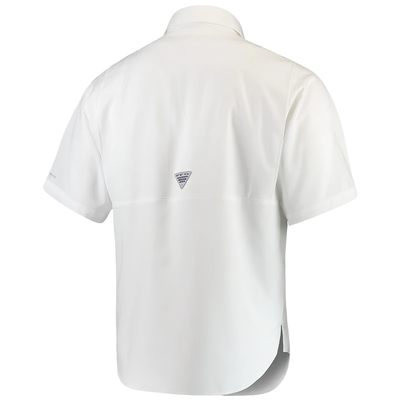 Men's Columbia White Alabama Crimson Tide PFG Tamiami Shirt