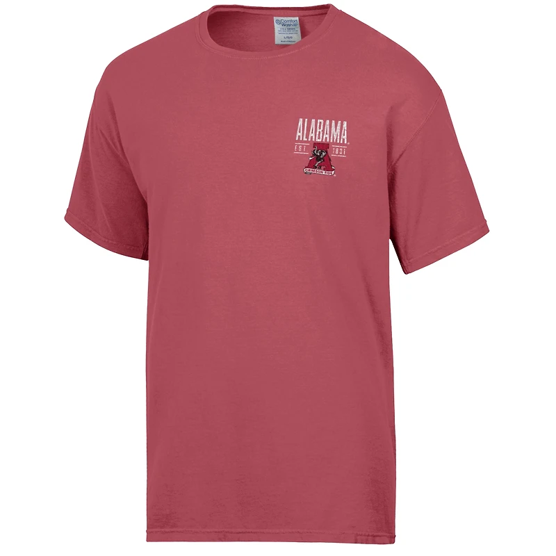 T-shirt ComfortWash pour homme, motif Crimson Tide, Alabama, avec grand nom