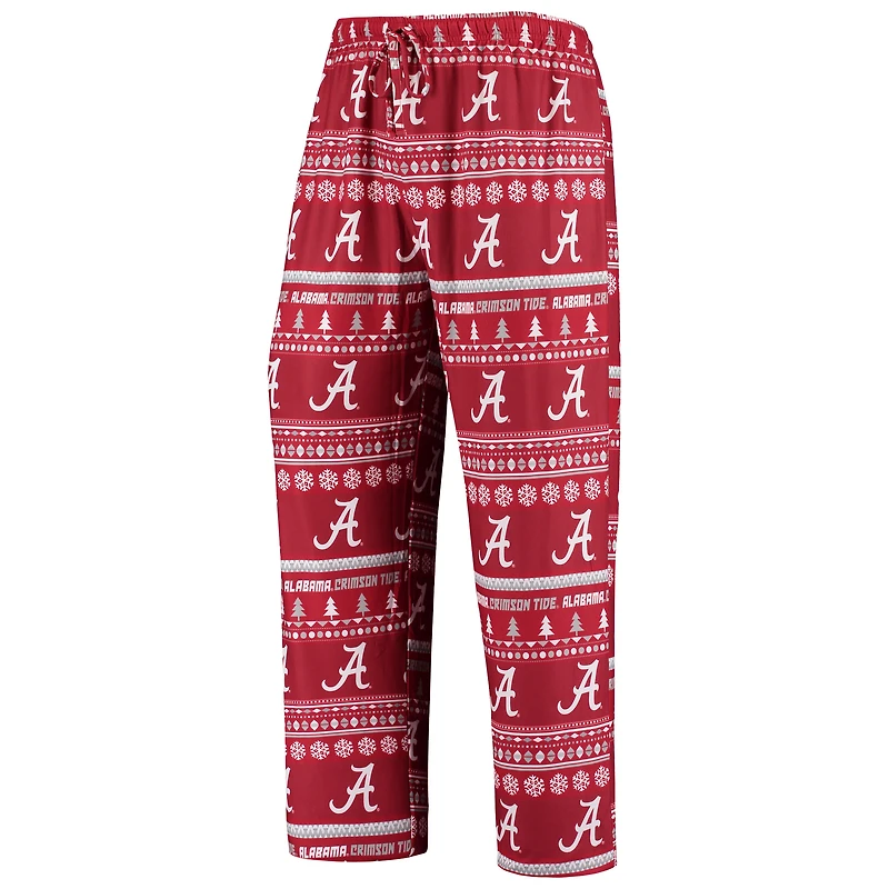 Ensemble pull moche à manches longues et pantalon en maille Concepts Sport Crimson Alabama Tide pour homme