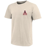 T-shirt crème pour homme avec poche zippée et motif mascotte Crimson Tide de l'Alabama