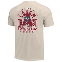 T-shirt crème pour homme avec poche zippée et motif mascotte Crimson Tide de l'Alabama
