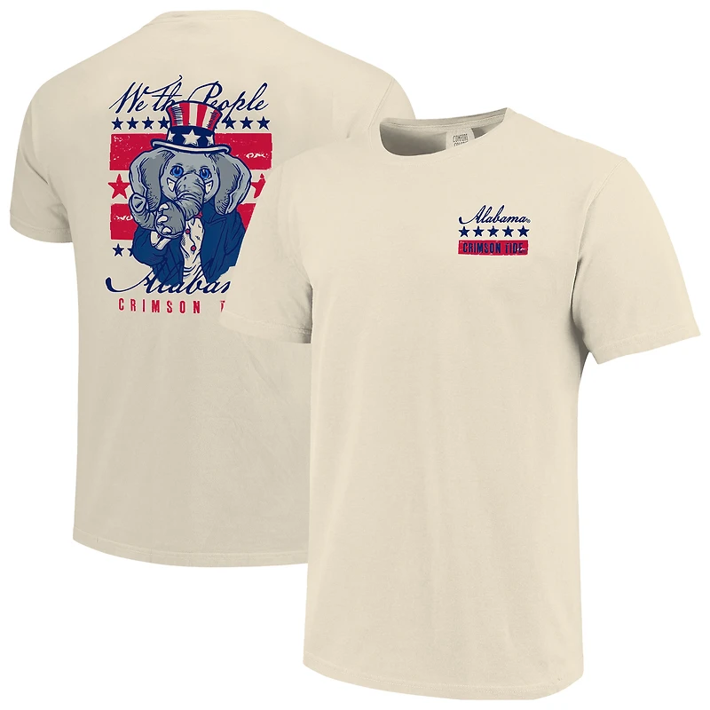 T-shirt crème pour homme Alabama Crimson Tide avec la mascotte Oncle Sam