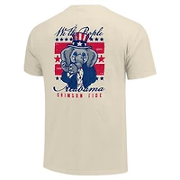 Men's  Cream Alabama Crimson Tide Uncle Sam Mascot T-Shirt