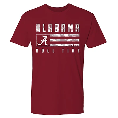 Men's Crimson Alabama Tide Banner Flag T-Shirt