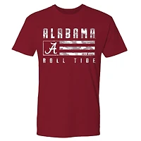 T-shirt homme Crimson Alabama Tide avec drapeau et bannière