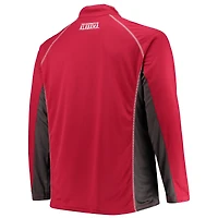 Veste homme Crimson Alabama Tide Big & Tall texturé à glissière quart de tour raglan