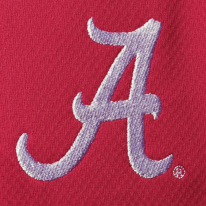 Veste homme Crimson Alabama Tide Big & Tall texturé à glissière quart de tour raglan