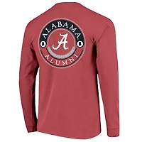T-shirt à manches longues pour hommes Crimson Alabama Tide Circle Seal Alumni