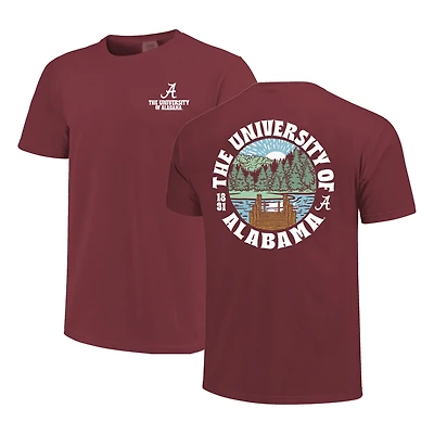 Men's Crimson Alabama Tide Comfort Colors Thick Lined Landscape T-Shirt