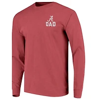 Men's Crimson Alabama Tide Father's Day Campus Drawing Long Sleeve T-Shirt