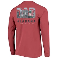 Men's Crimson Alabama Tide Father's Day Campus Drawing Long Sleeve T-Shirt